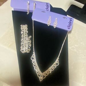 Claire’s Rhinestone Wedding Prom Jewelry Lot